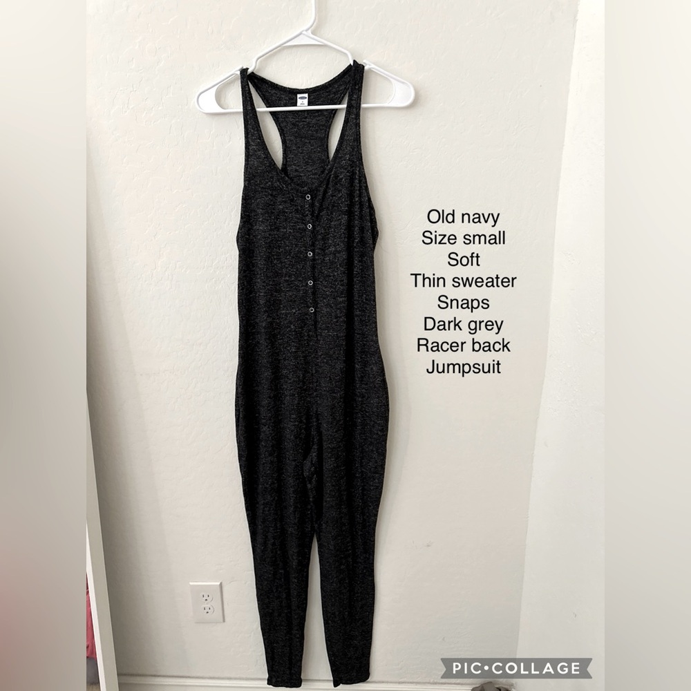 Old navy thin sweater jumpsuit racer back size small
